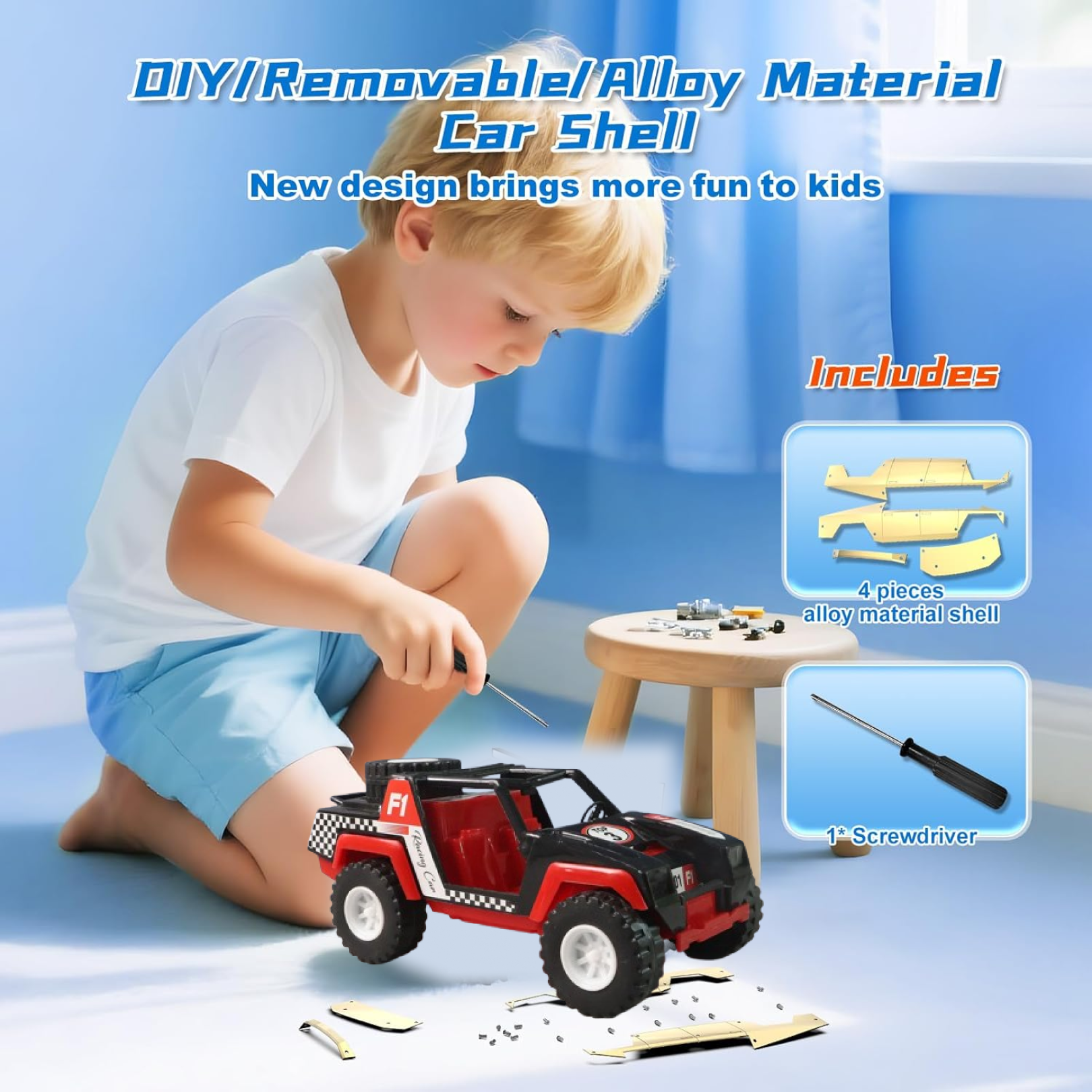 Funwoods Free-Wheel Racing Jeep Toy Car - (1 Pc) signaturekarts