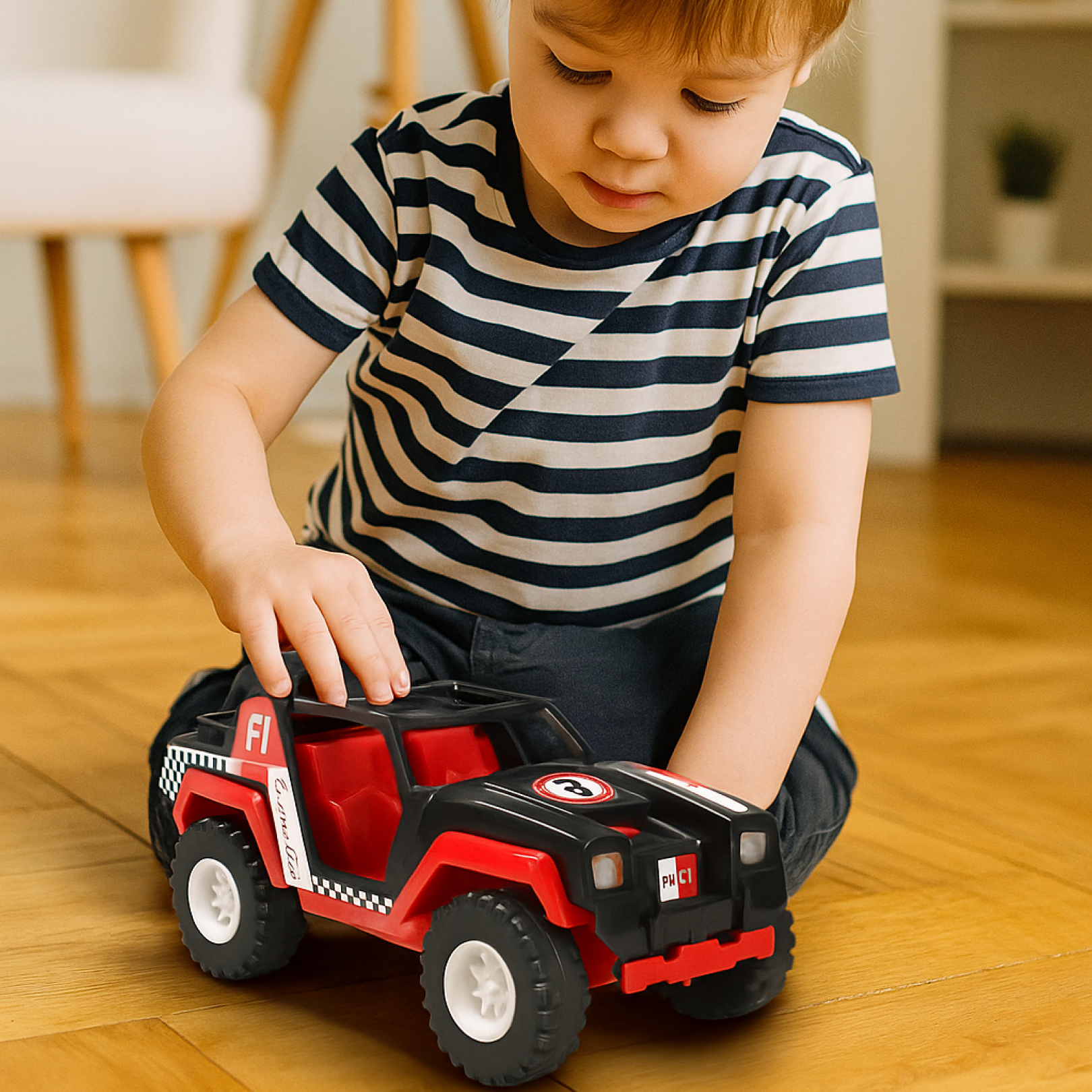 Funwoods Free-Wheel Racing Jeep Toy Car - (1 Pc) signaturekarts