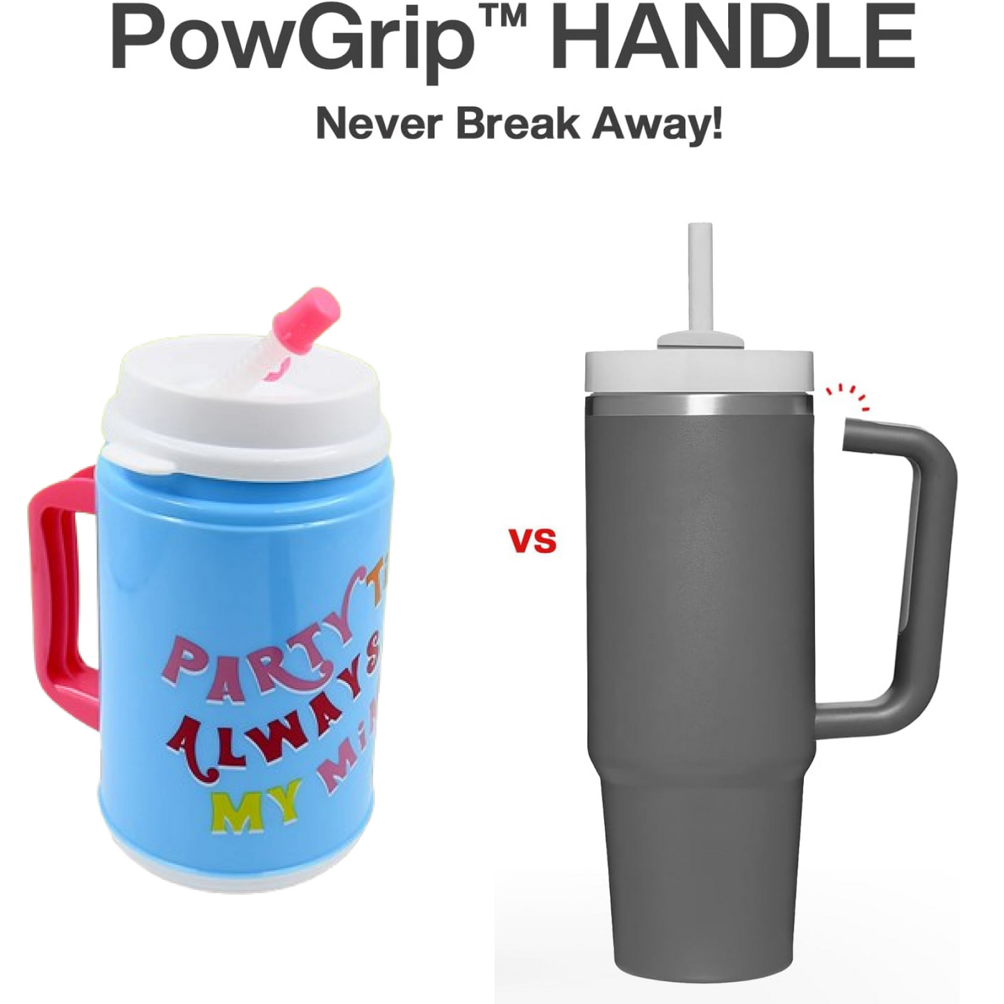 Insulated Mug with Lid Handle Flexible Straw with Cap (709 ML) signaturekarts