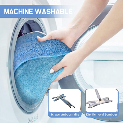Adjustable 360° Flat Hand Mop: Floors, Walls, Ceilings (Easy Squeeze) signaturekarts
