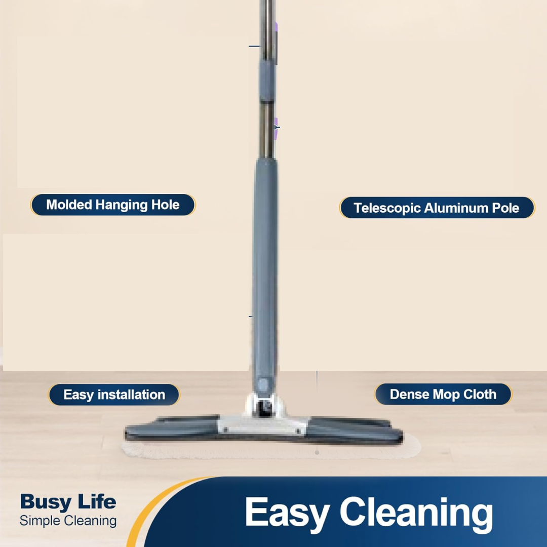 Adjustable 360° Flat Hand Mop: Floors, Walls, Ceilings (Easy Squeeze) signaturekarts