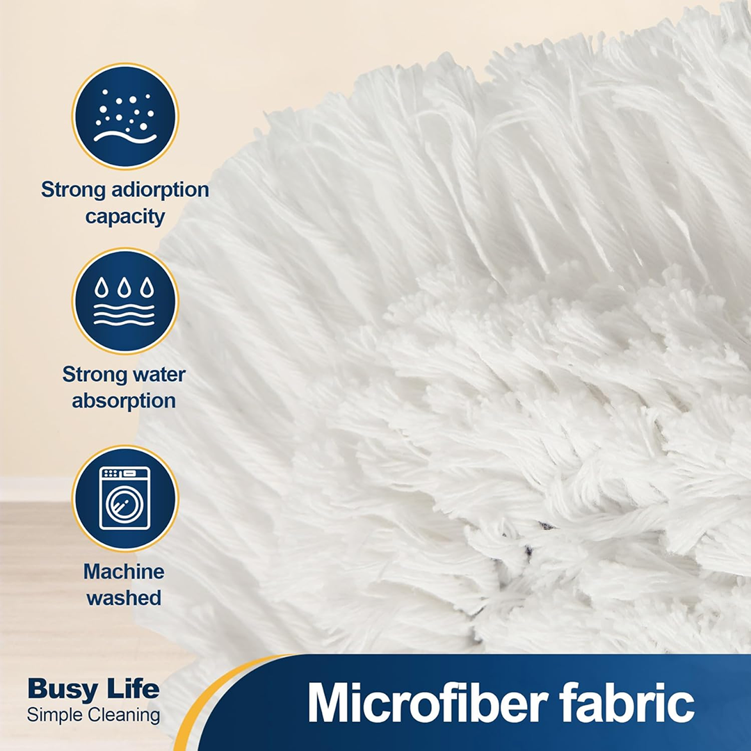 Adjustable 360° Flat Hand Mop: Floors, Walls, Ceilings (Easy Squeeze) signaturekarts