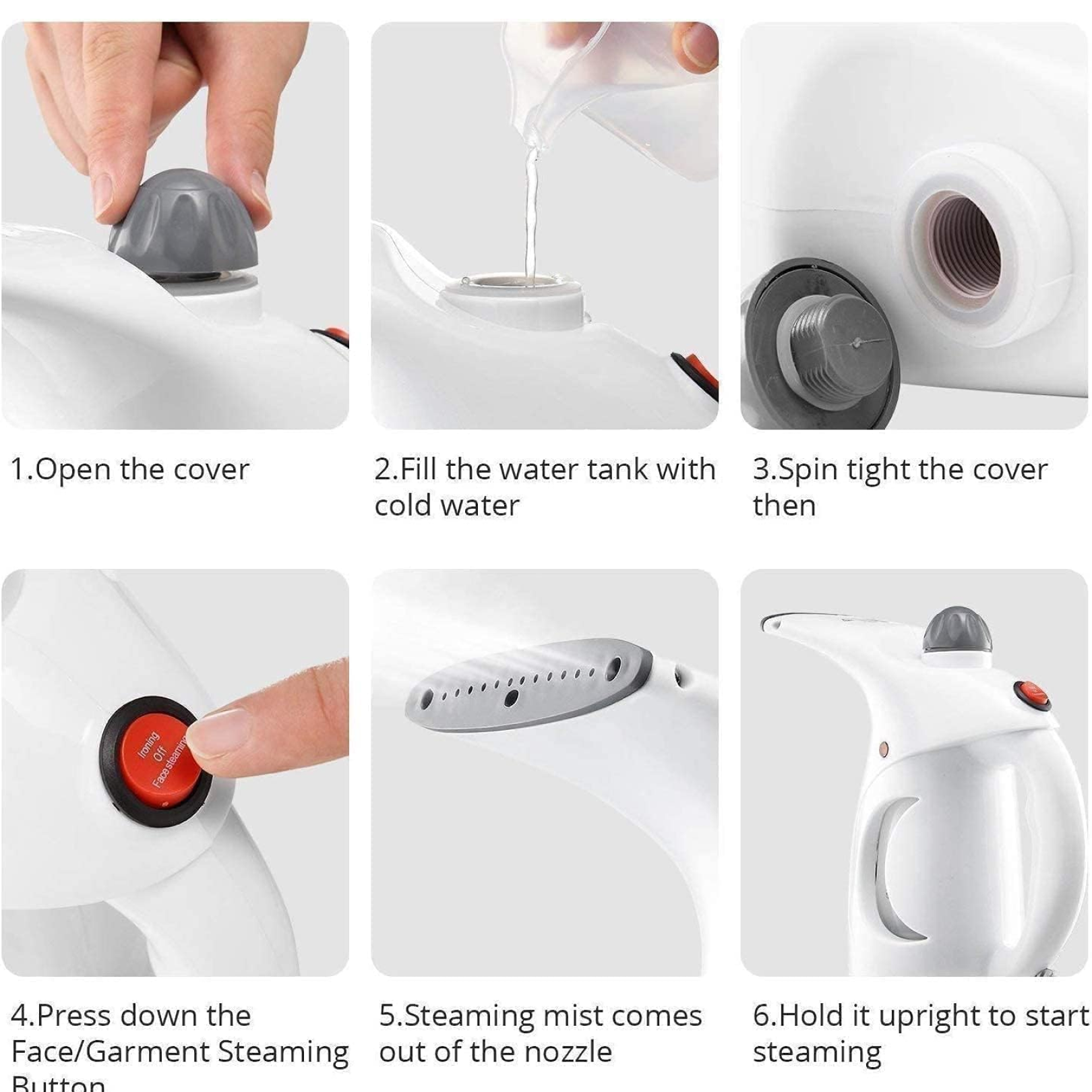 Portable Handheld Garment & Facial Steamer (1 Pc) signaturekarts