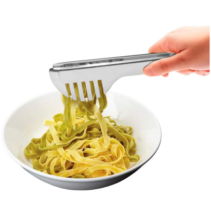 Stainless Steel Multipurpose Serving Tong – 2-in-1 Pasta & Salad Tong (1 Pc) signaturekarts