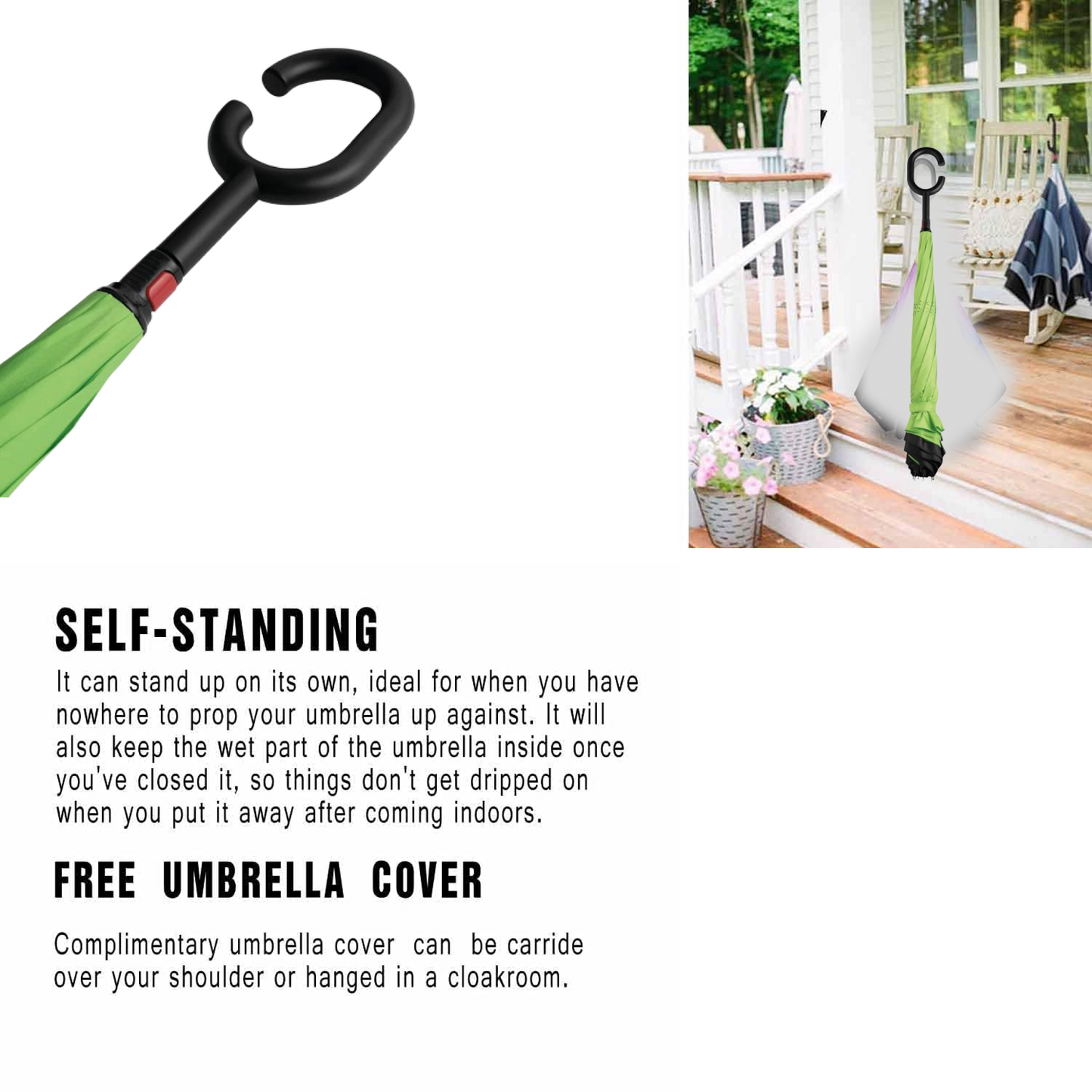 Foldable UV & Rain Umbrella with C-Shaped Handle – Kids (1 Pc / Mix Color) Signaturekarts