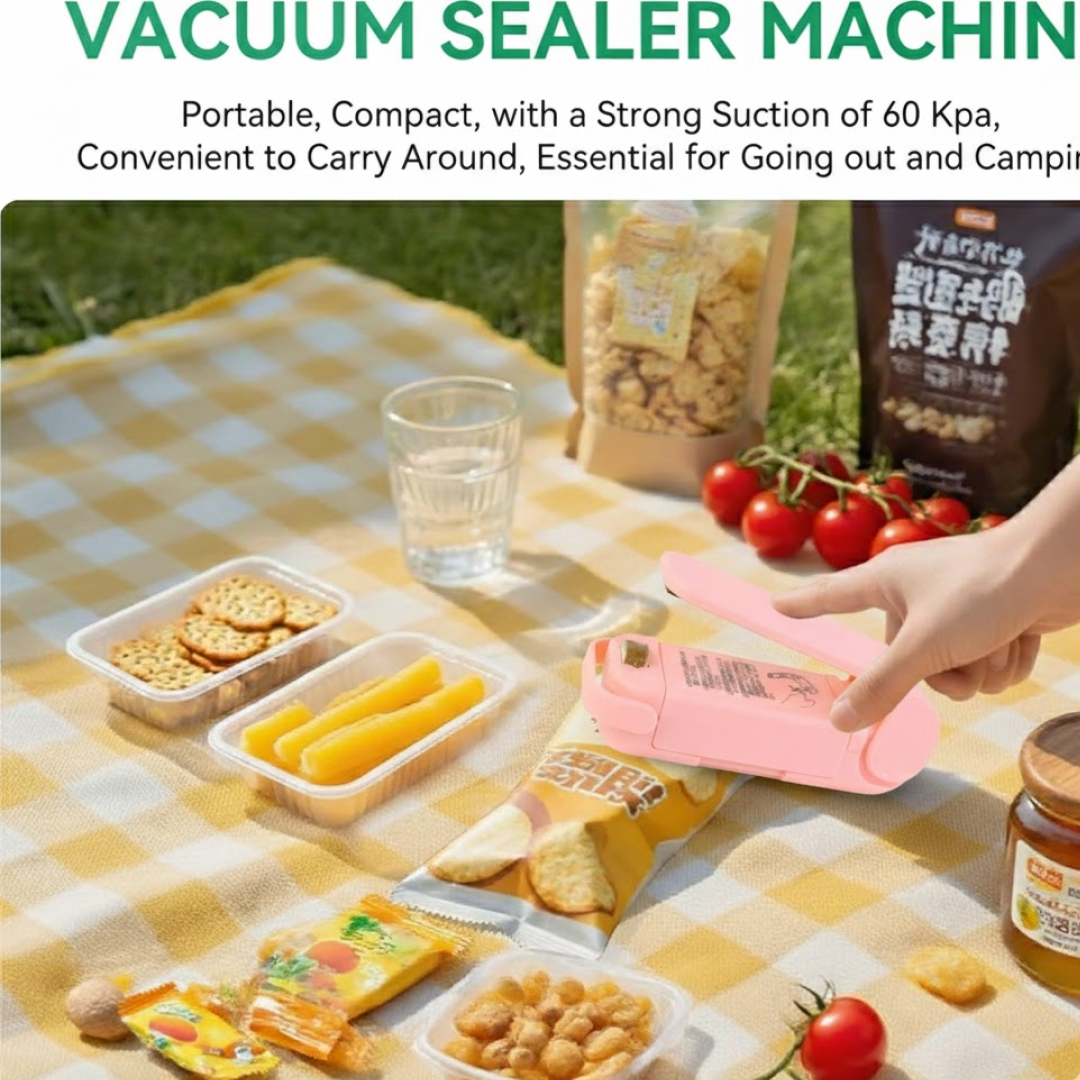 Mini Plastic Bag Sealer – Portable Heat Sealing Machine (Battery Operated / 1 Pc) Your Brand