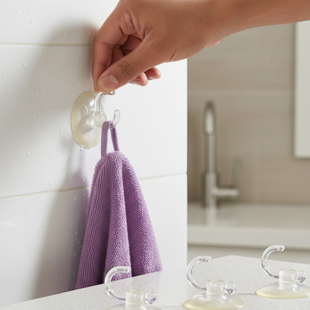 Transparent Rubber Vacuum Hangers for Bathroom, Kitchen, and Wall Your Brand