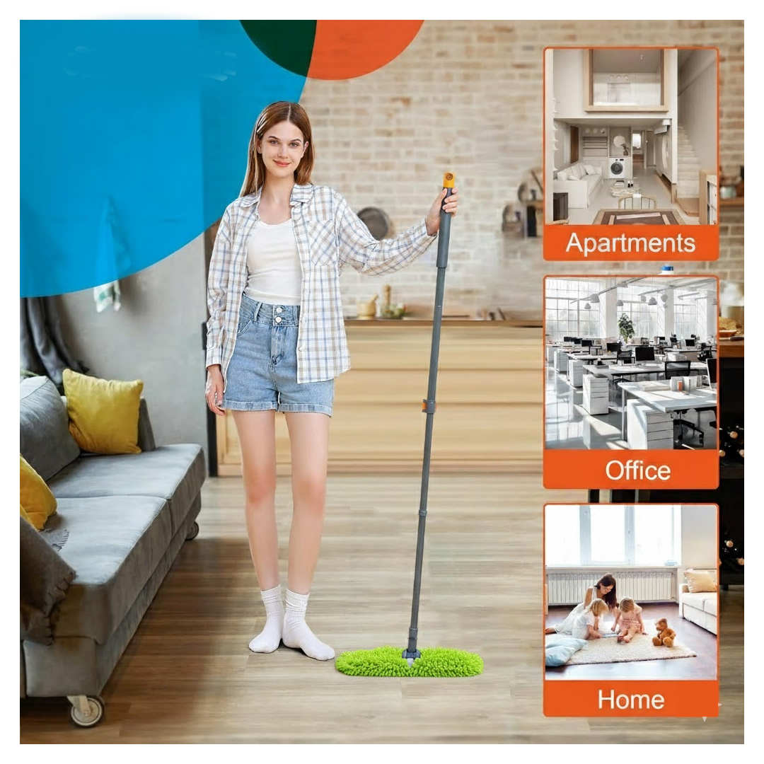 Microfiber Mop with Extendable Handle for Home & Office Cleaning Your Brand