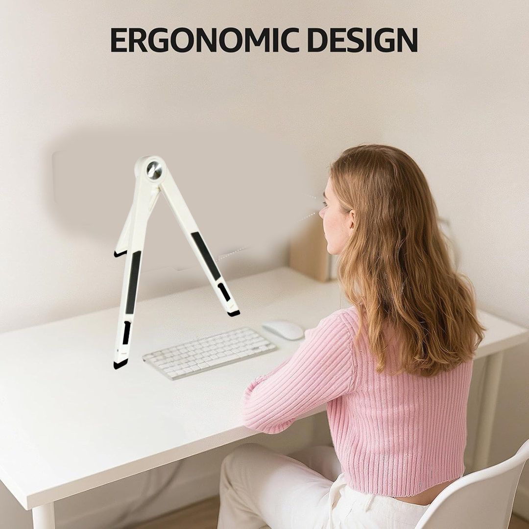 Slim Tablet Mobile Stand Adjustable Foldable Tablet Stand Scaffold (1 Pc) Your Brand