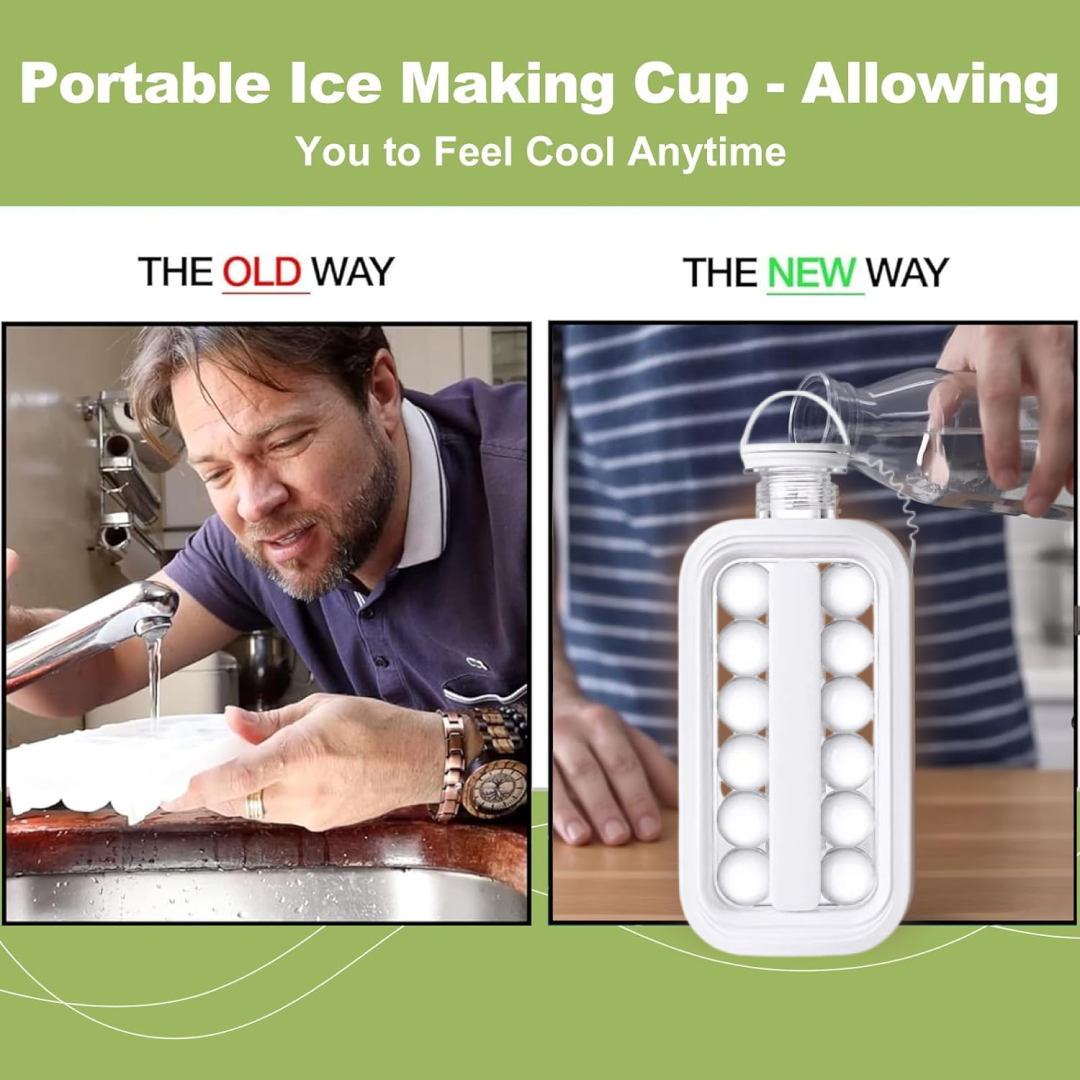 Foldable Ice Tray with Lid, 2-in-1 Ice Ball Maker Your Brand