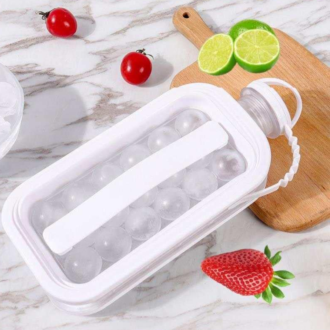 Foldable Ice Tray with Lid, 2-in-1 Ice Ball Maker Your Brand