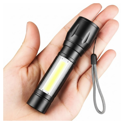 Mini Search Rechargeable LED Long Range Flashlight Emergency Light Torch Your Brand