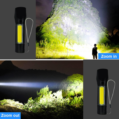 Mini Search Rechargeable LED Long Range Flashlight Emergency Light Torch Your Brand