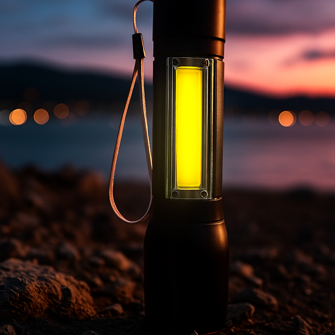 Mini Search Rechargeable LED Long Range Flashlight Emergency Light Torch Your Brand