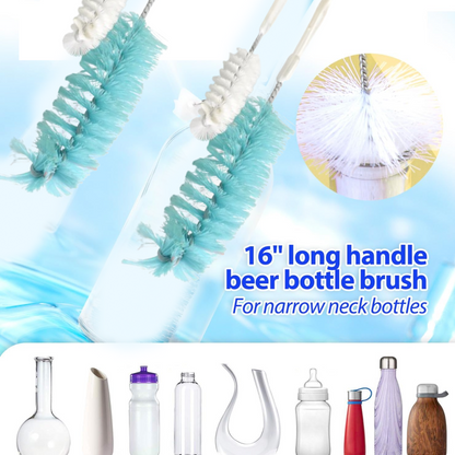 Long Handle Bottle Brush for Jars, Bottles & Containers Cleaning Your Brand