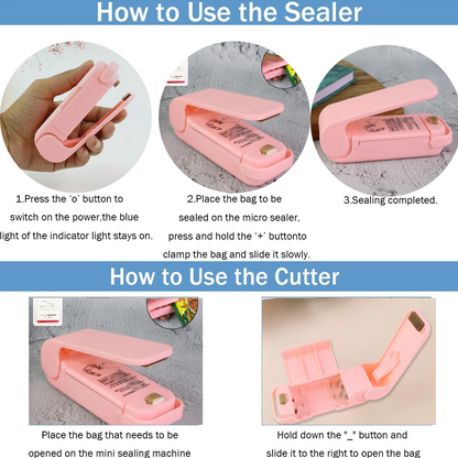Mini Plastic Bag Sealer – Portable Heat Sealing Machine (Battery Operated / 1 Pc) Your Brand