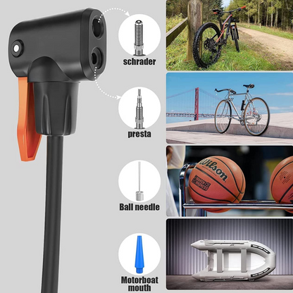 Portable Mini Bike Pump with Gauge Your Brand