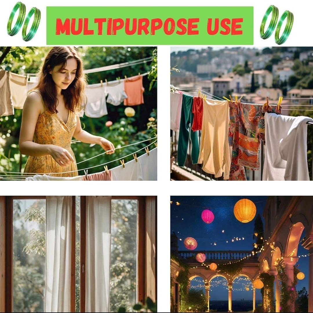 High-Quality Cloth Drying & Gardening Wire (10M) Your Brand