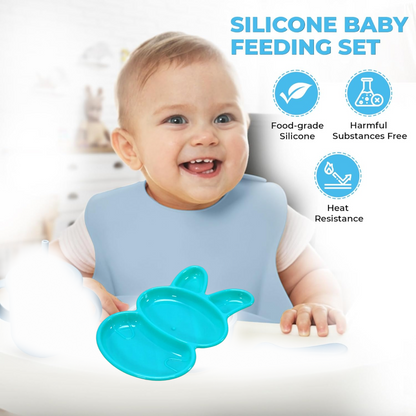 6-Piece Rabbit Shape Dish Set for Kids (Multicolor) Your Brand