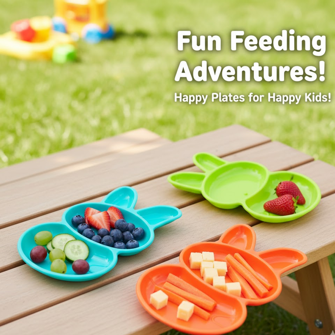 6-Piece Rabbit Shape Dish Set for Kids (Multicolor) Your Brand