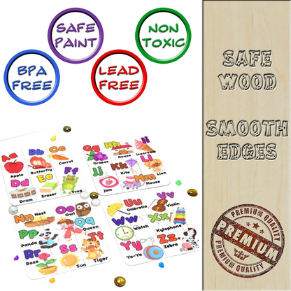 ABC Jigsaw Puzzle Toy for Children (4-Pcs Pack) Your Brand