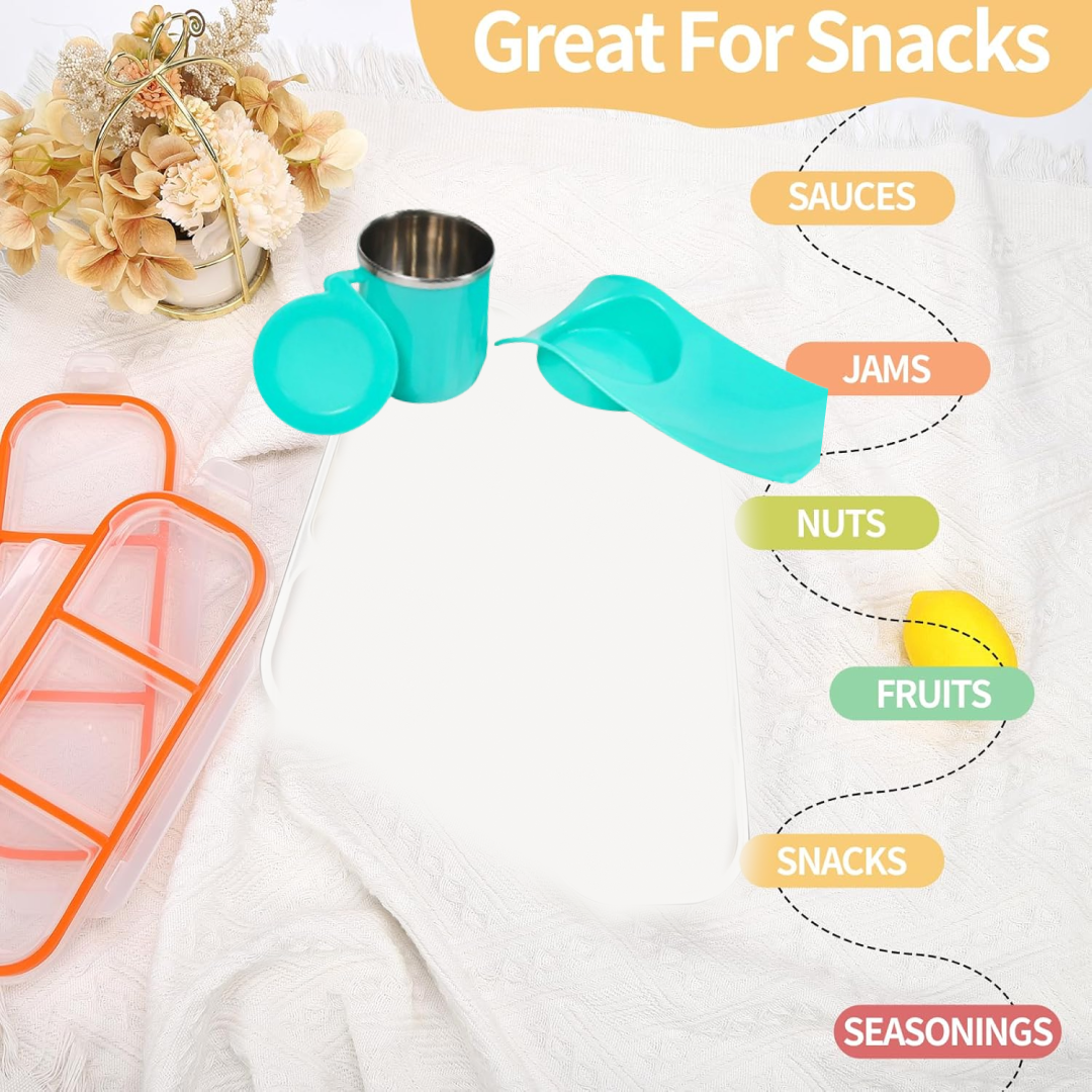 Snack Tray with 350ml Steel Cup for Kids & Home Use Your Brand