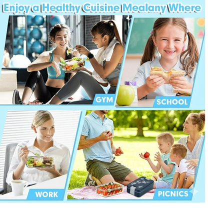 Leak-Proof Airtight Lunch Box with Spoon, 2 Compartments Your Brand