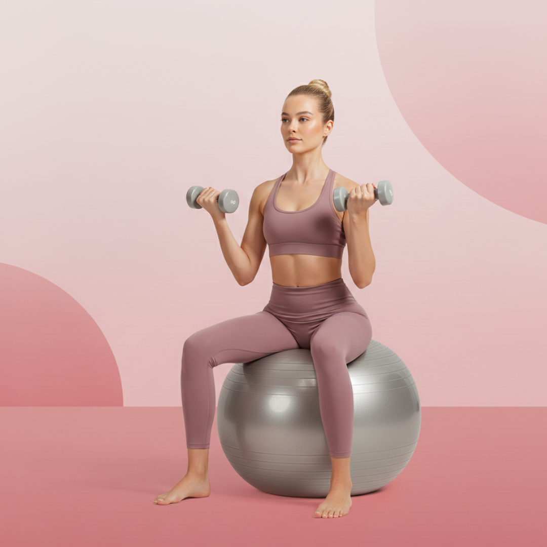 Heavy Duty Gym Ball Non-Slip Stability Ball with Foot Pump for Total Body Fitness Signature Kart