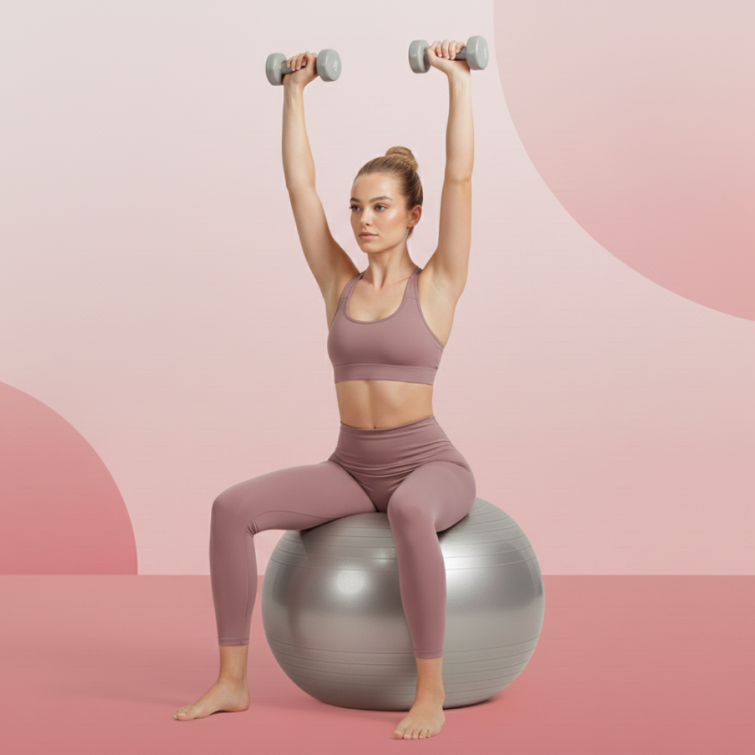 Heavy Duty Gym Ball Non-Slip Stability Ball with Foot Pump for Total Body Fitness Signature Kart