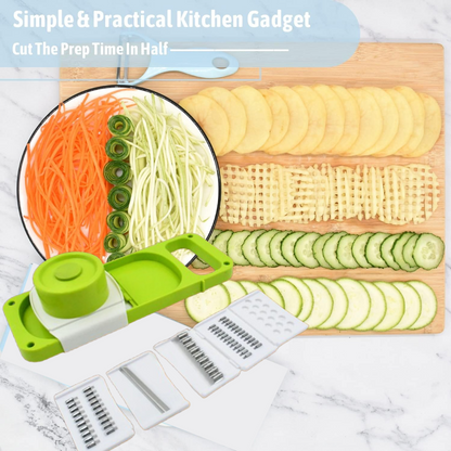 Slicer for Kitchen 5 in 1 Foldable Vegetable Slicer Blade Potato Cutter signaturekarts
