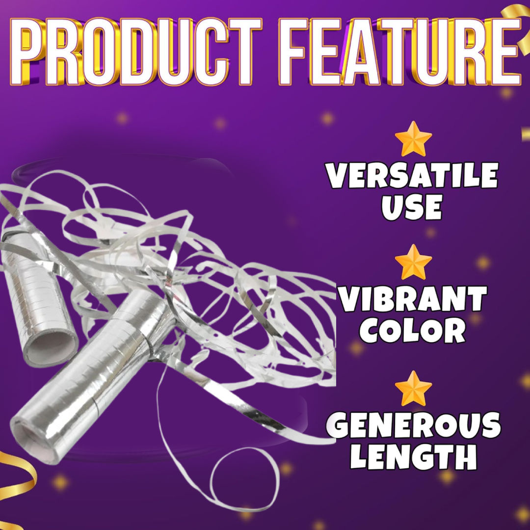 Decoration Balloon Ribbon, Smooth Ribbon for Party Decoration (36 Pcs Set) Signaturekarts