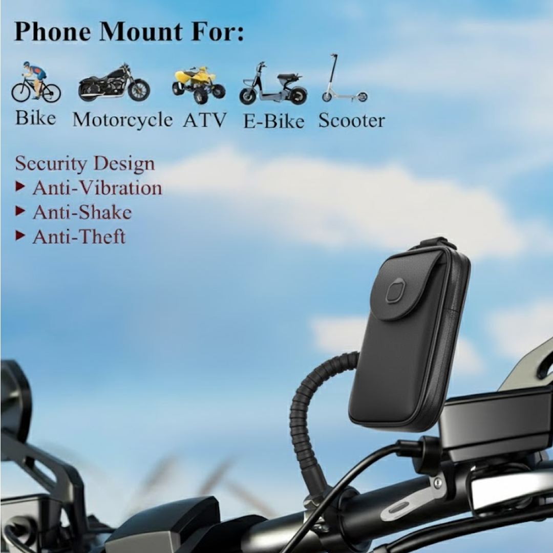 Phone Holder Case Weather Resistant Bike Mount (1 Pc) Signaturekarts
