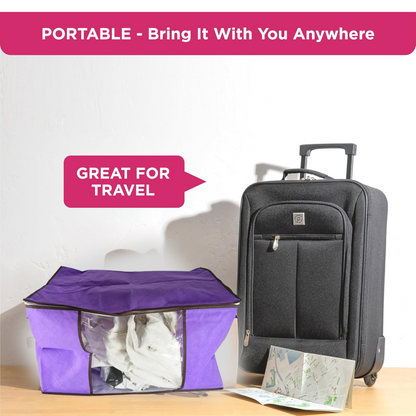 Clothing storage bag zipper, non-woven storage bag storing the clothes and sarees Signaturekarts