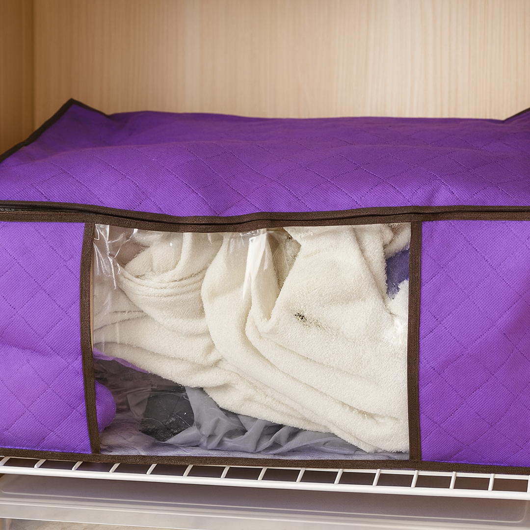 Clothing storage bag zipper, non-woven storage bag storing the clothes and sarees Signaturekarts