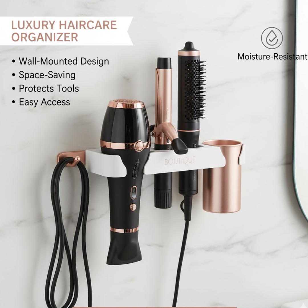 Hair Dryer Wall Mount, Self Adhesive Hair Dryer Holder (1 Pc) Signaturekarts