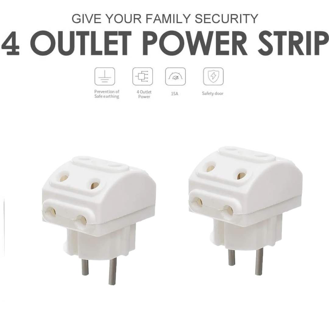 5-Way 2 Pin Multi-Plug Socket / Converter (1 Pc) Signaturekarts