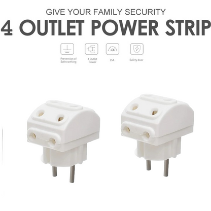 5-Way 2 Pin Multi-Plug Socket / Converter (1 Pc) Signaturekarts