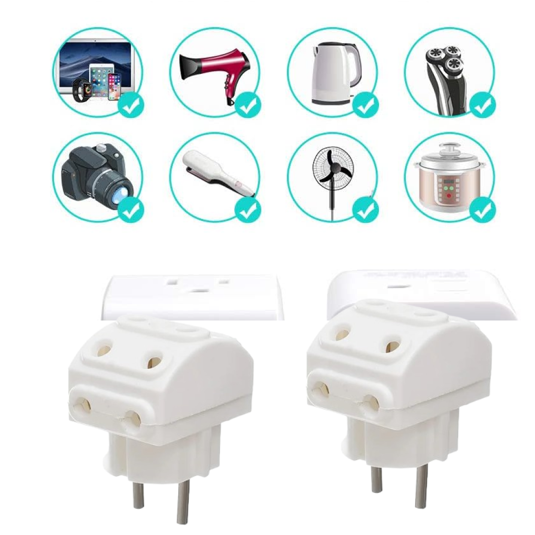 5-Way 2 Pin Multi-Plug Socket / Converter (1 Pc) Signaturekarts