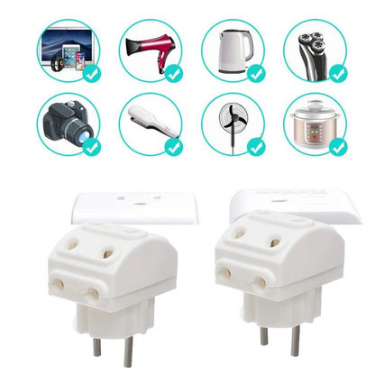5-Way 2 Pin Multi-Plug Socket / Converter (1 Pc) Signaturekarts