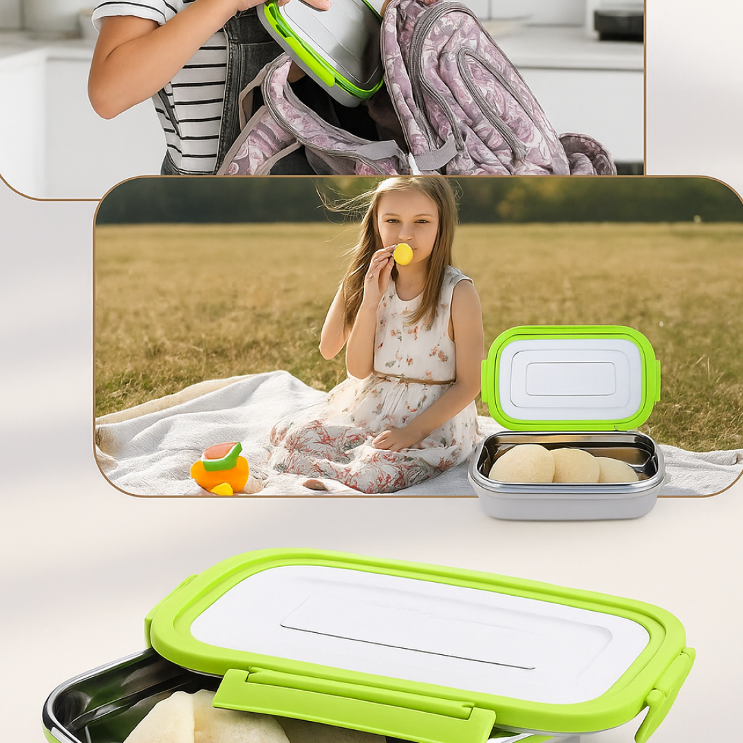 Ganesh Junior Stainless Steel Lunch Pack for Office & School Use Your Brand