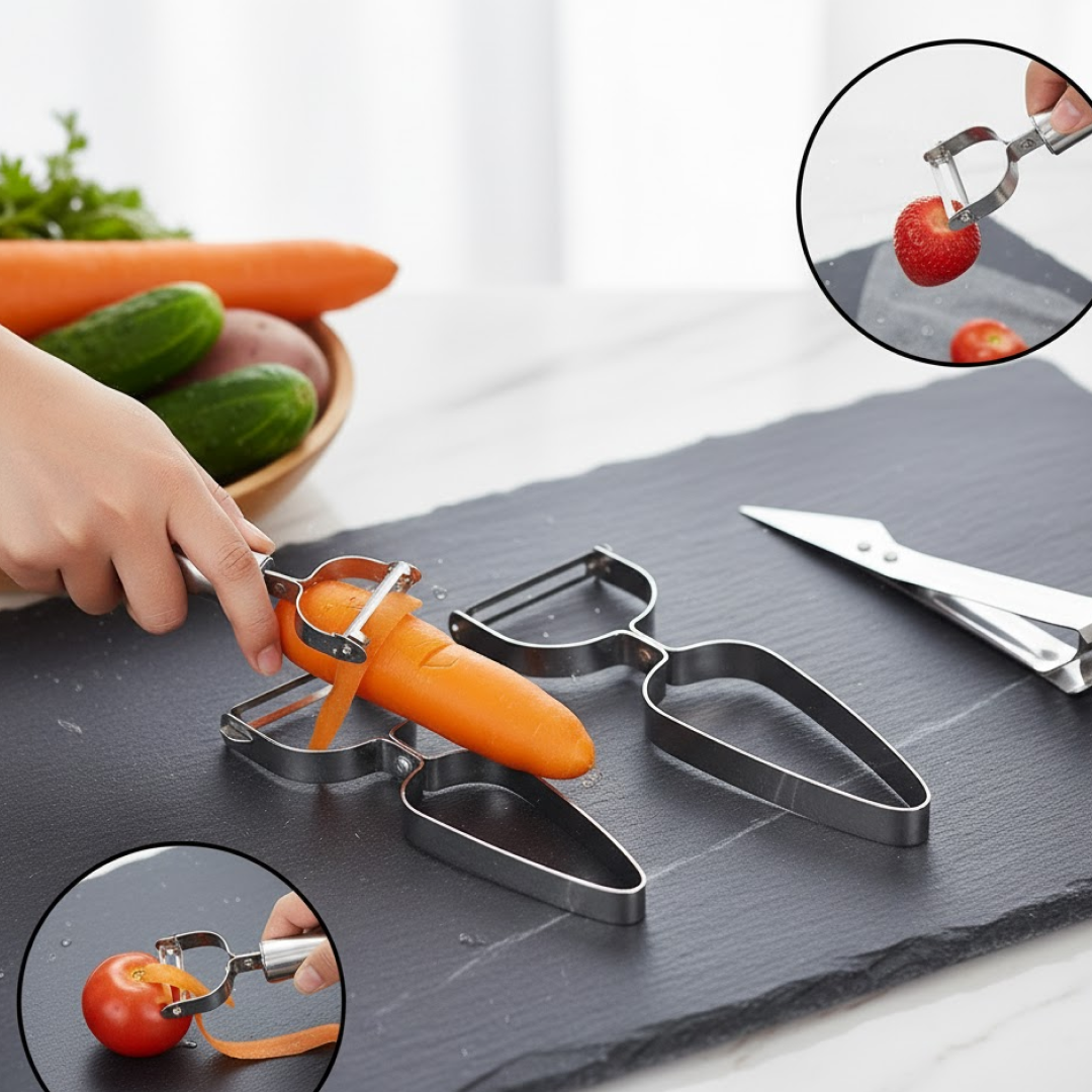 Multifunctional Peeler, Grater for Vegetable Fruit (3 Pcs Set) Signaturekarts