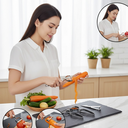 Multifunctional Peeler, Grater for Vegetable Fruit (3 Pcs Set) Signaturekarts