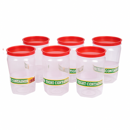 Air Tight Kitchen Storage Container (Approx - 1100Ml, Set of 6pcs) Your Brand