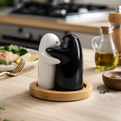 Salt and Pepper Seasoning and Spice Shakers Cute Plastic (2 Pcs Set) Signature kart