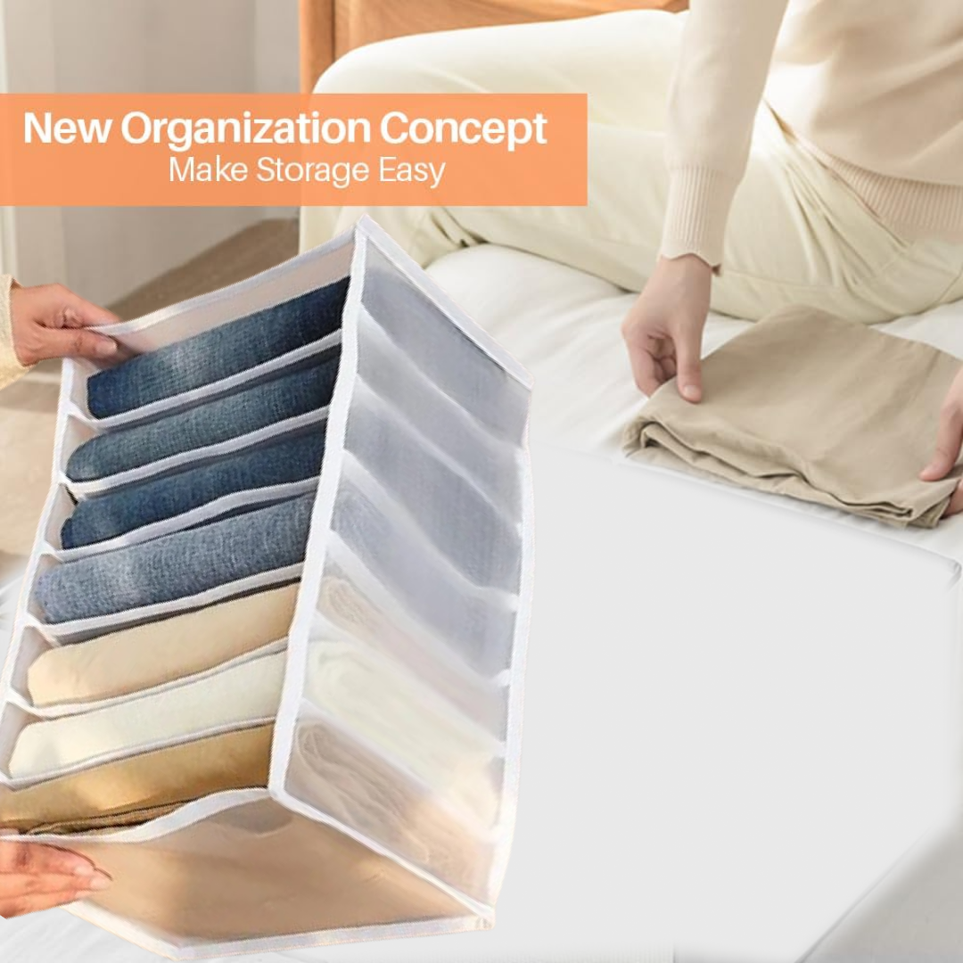7 Grid Clothes Organizer for Wardrobe Storage Your Brand