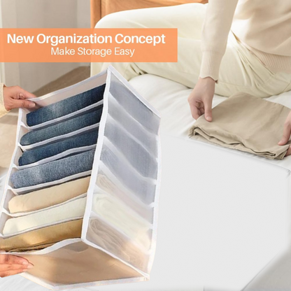 7 Grid Clothes Organizer for Wardrobe Storage Your Brand