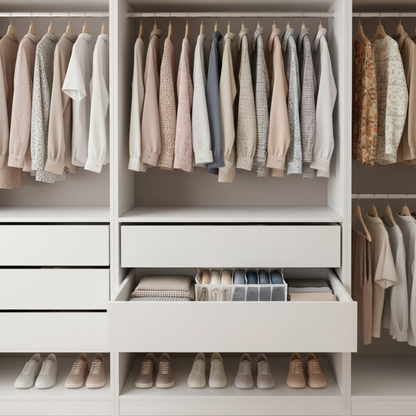 7 Grid Clothes Organizer for Wardrobe Storage Your Brand