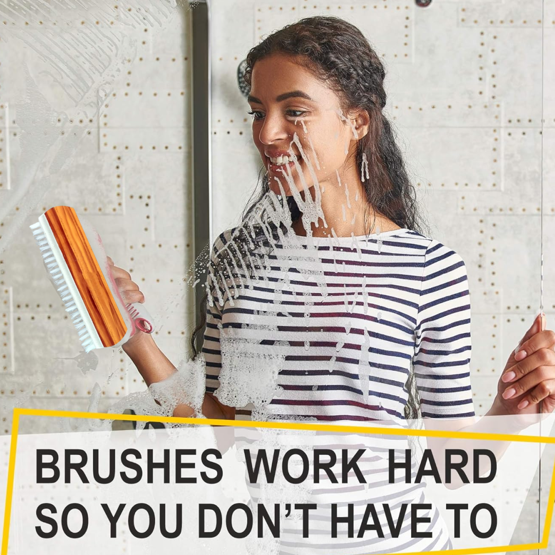 Veepee 6-Piece Washing and Cleaning Scrub Brush Set – (Multi-Color Bristles) Signature Kart