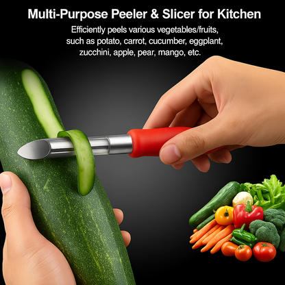 Multipurpose 2-in-1 Stainless Steel Knife & Peeler (1 Pc) Signature Kart
