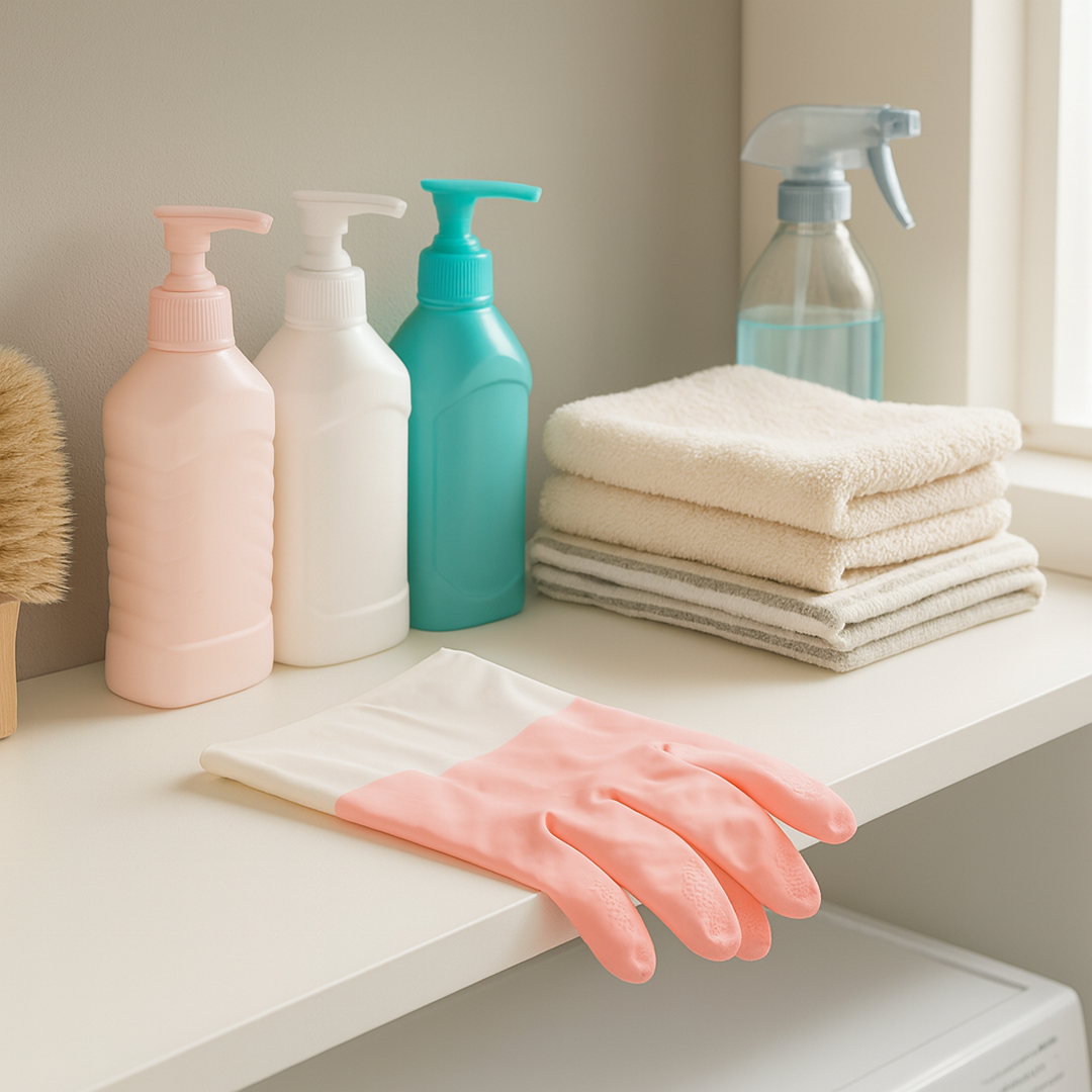 Large Size Reusable Household Cleaning Gloves - (1 Pair) signaturekarts